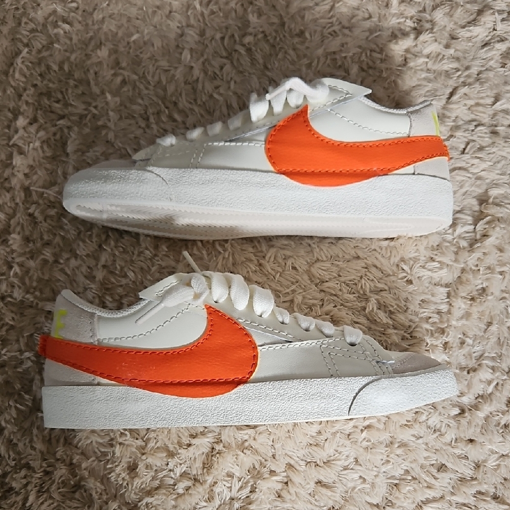 Nike Cream and Orange Blazer Sneakers